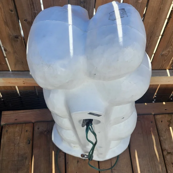 Vintage Blow Mold Skull Stack Halloween Decoration Skeleton - Picture 2 of 2